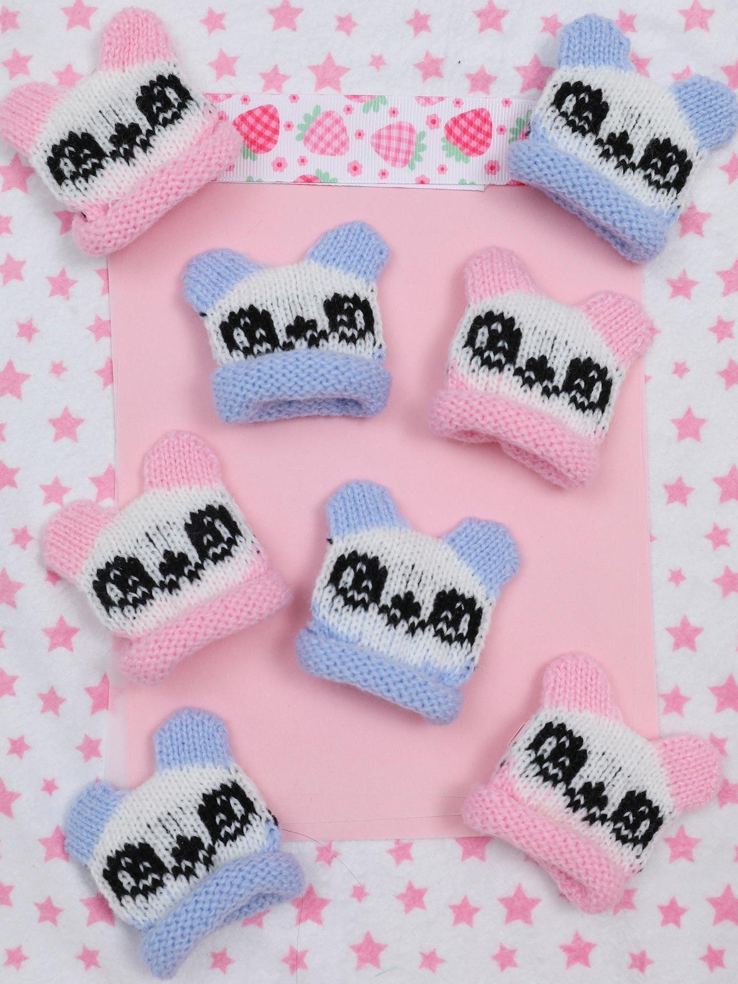 Frufru Gulu Cute Handmade Knit Bear Side Clip Women&