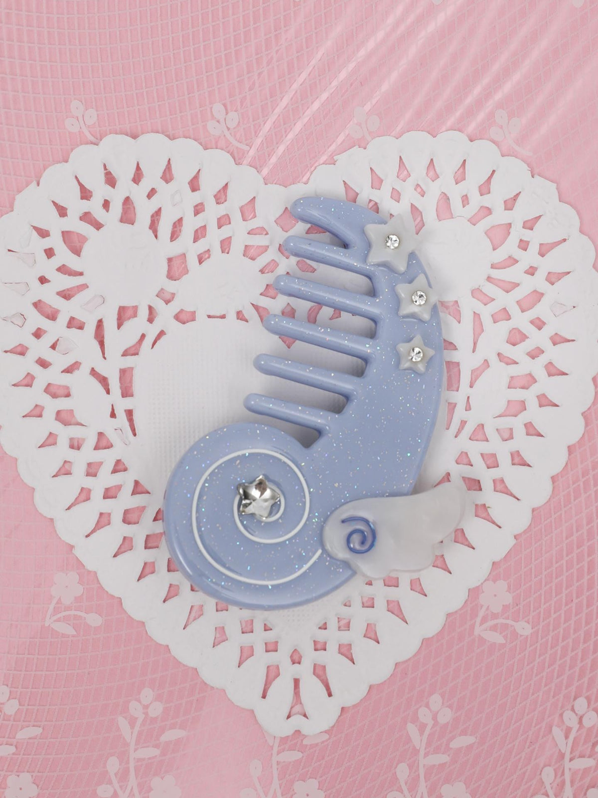 Frufru Gulu Cute Pink Blue Comb Design Women&