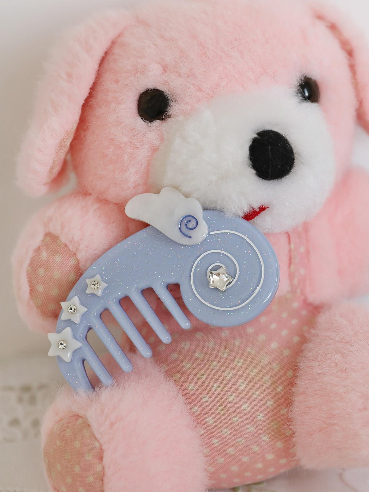 Frufru Gulu Cute Pink Blue Comb Design Women&