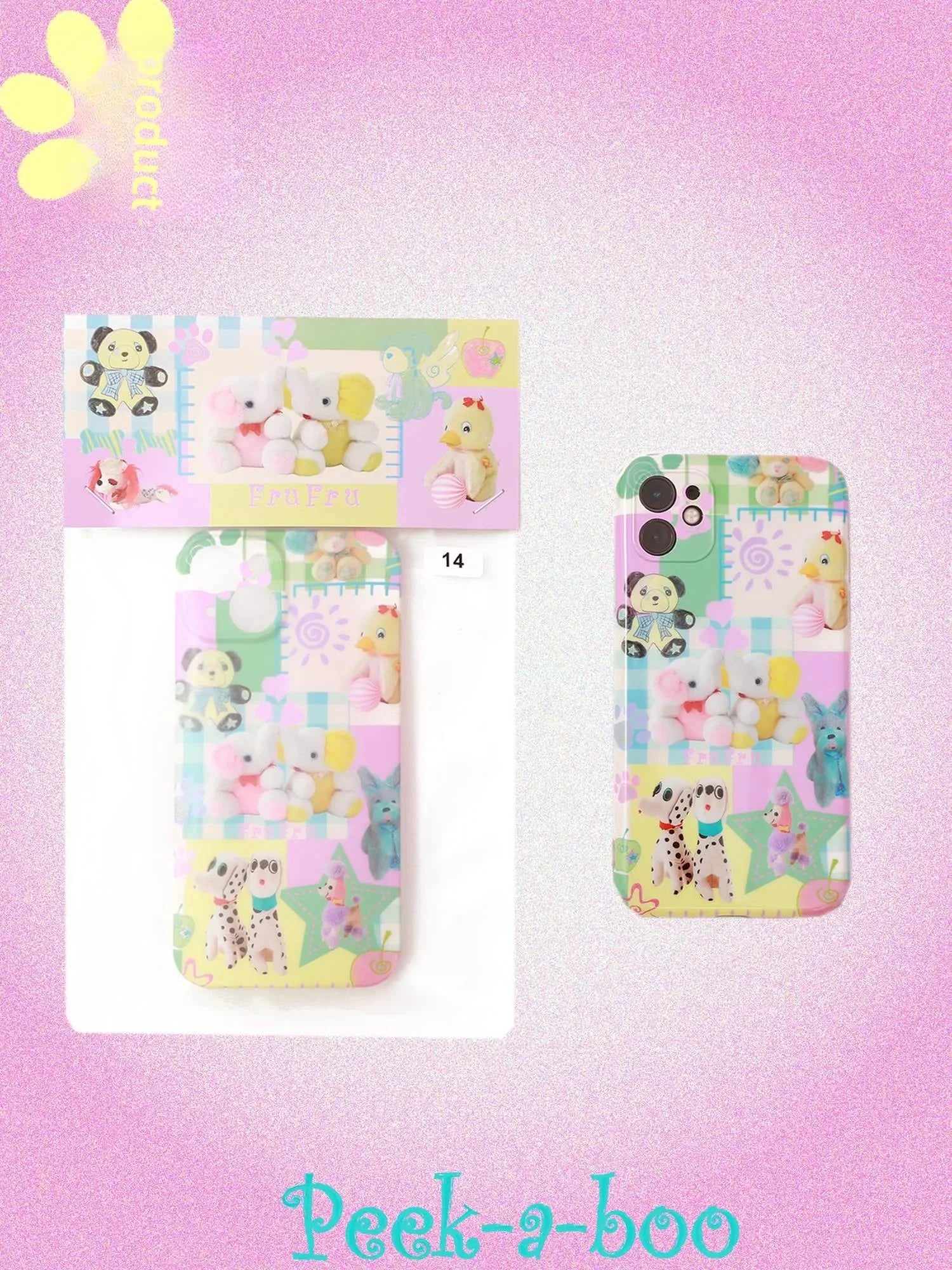 Frufru Gulu Dollhouse Cartoon Animal Cute Apple Phone Soft Case