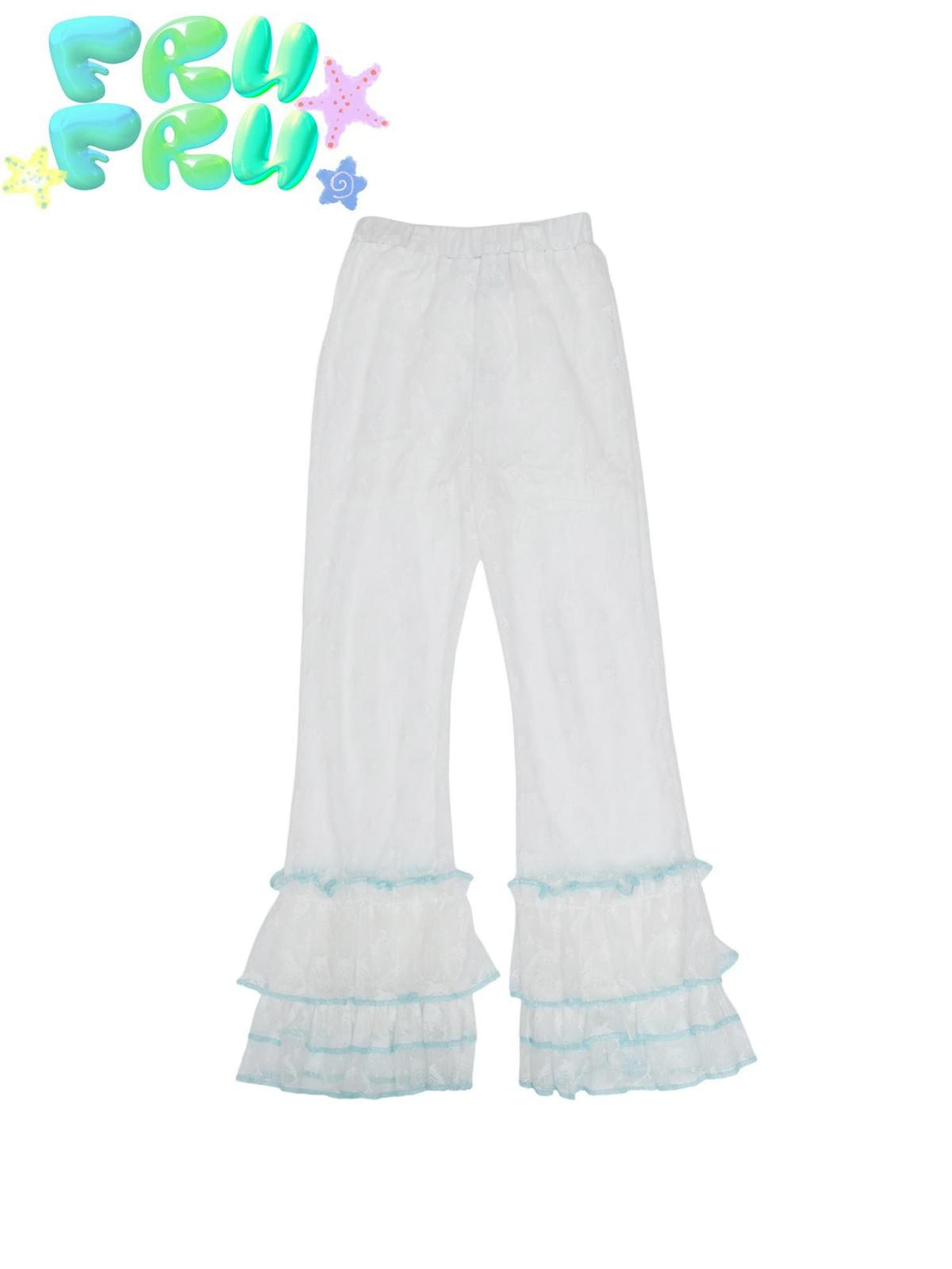 Frufru Gulu Dolphin Asymmetric Lace Patchwork Women&