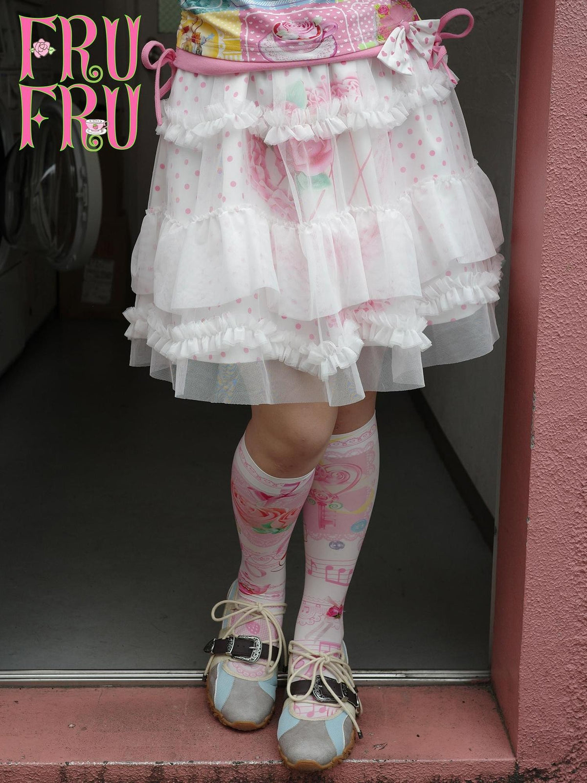 Frufru Gulu Double Layer Print Tulle Cake Women&