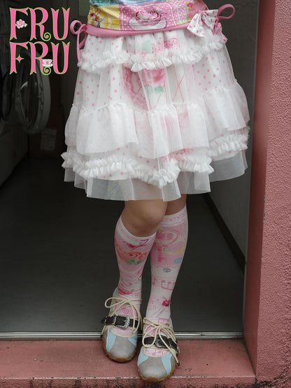 Frufru Gulu Double Layer Print Tulle Cake Women&