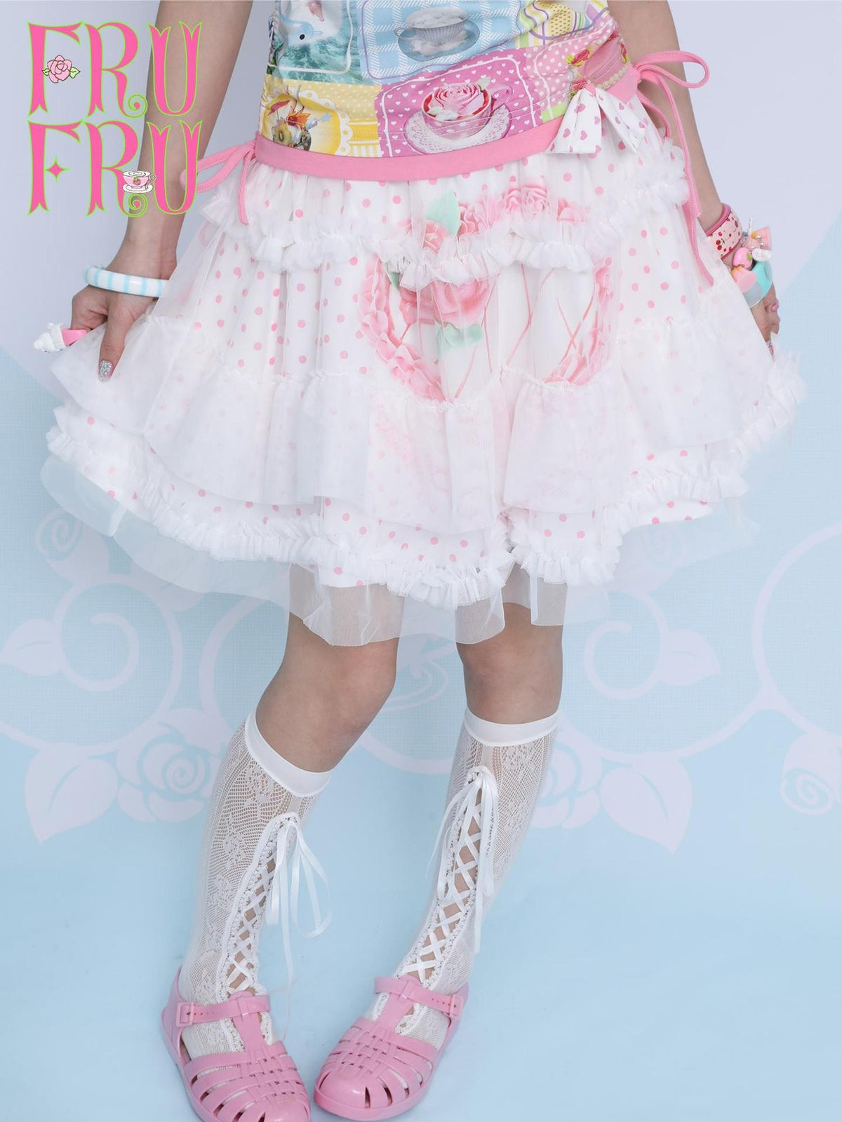 Frufru Gulu Double Layer Print Tulle Cake Women&