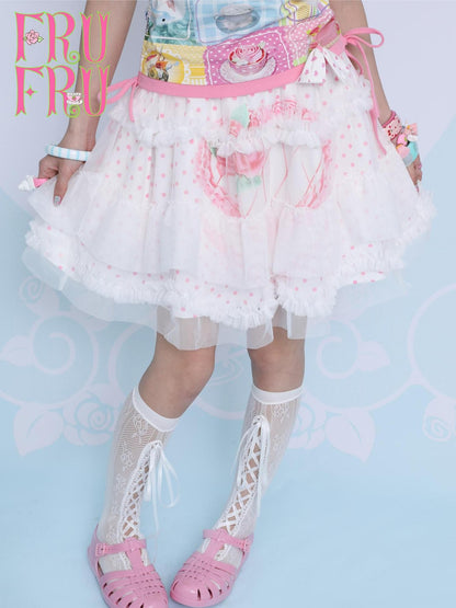 Frufru Gulu Double Layer Print Tulle Cake Women&