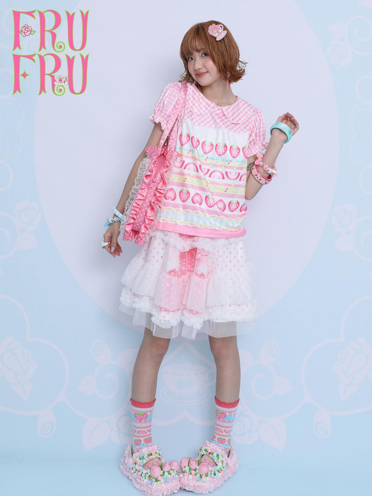 Frufru Gulu Double Layer Print Tulle Cake Women&