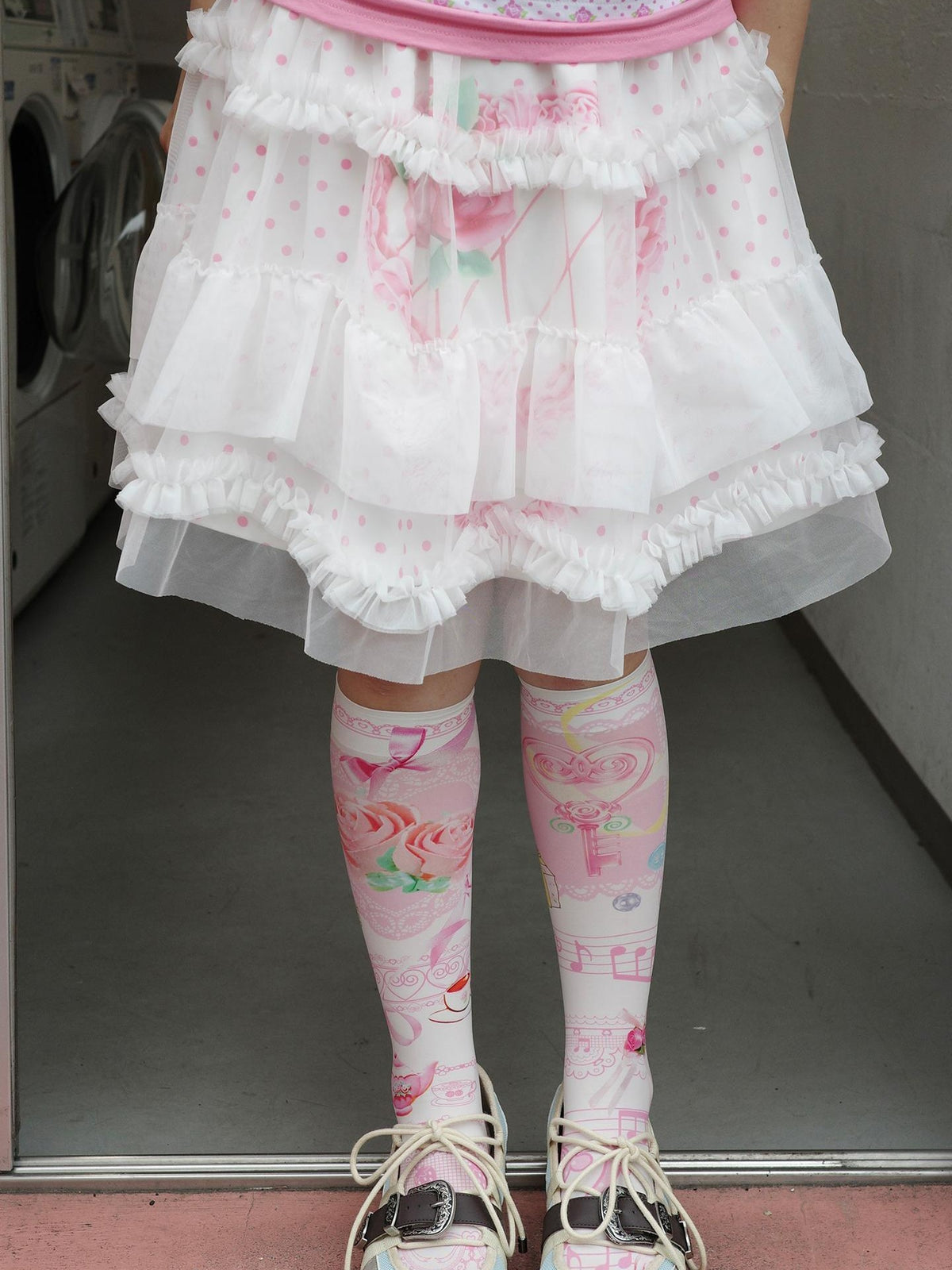 Frufru Gulu Double Layer Print Tulle Cake Women&