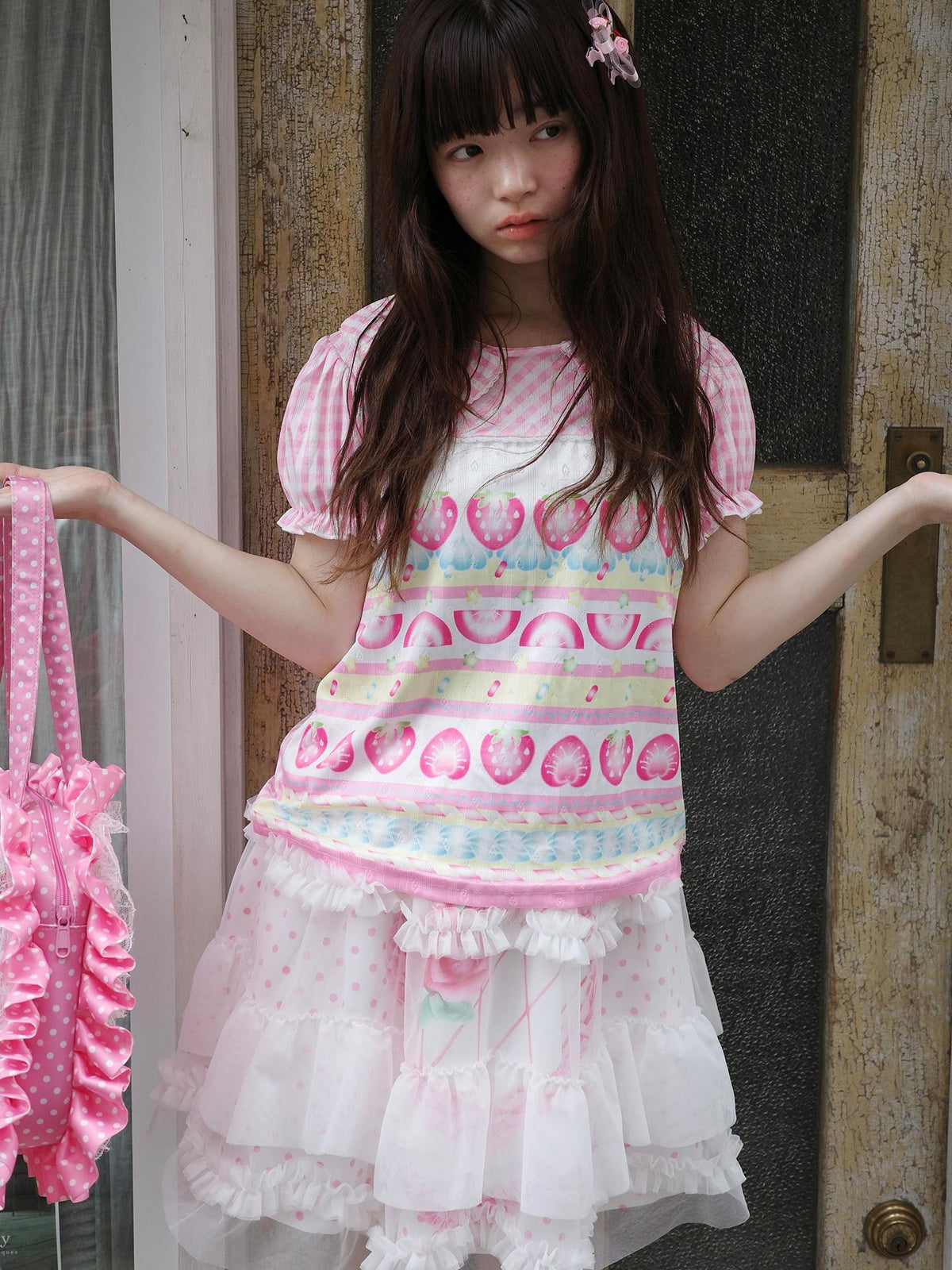 Frufru Gulu Double Layer Print Tulle Cake Women&