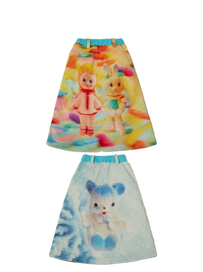 Frufru_Gulu_Double_Sided_Cartoon_Print_Quilted_A_Line_Women&