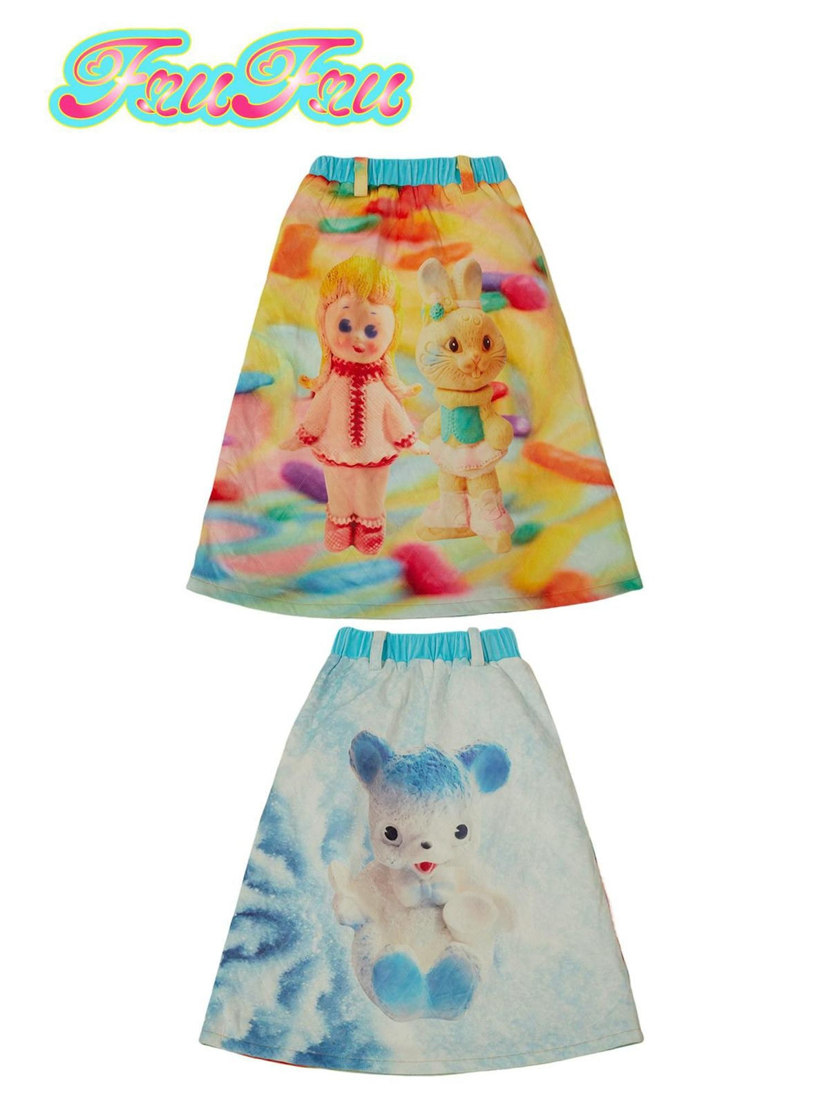 Frufru Gulu Double Sided Cartoon Print Quilted A Line Women&