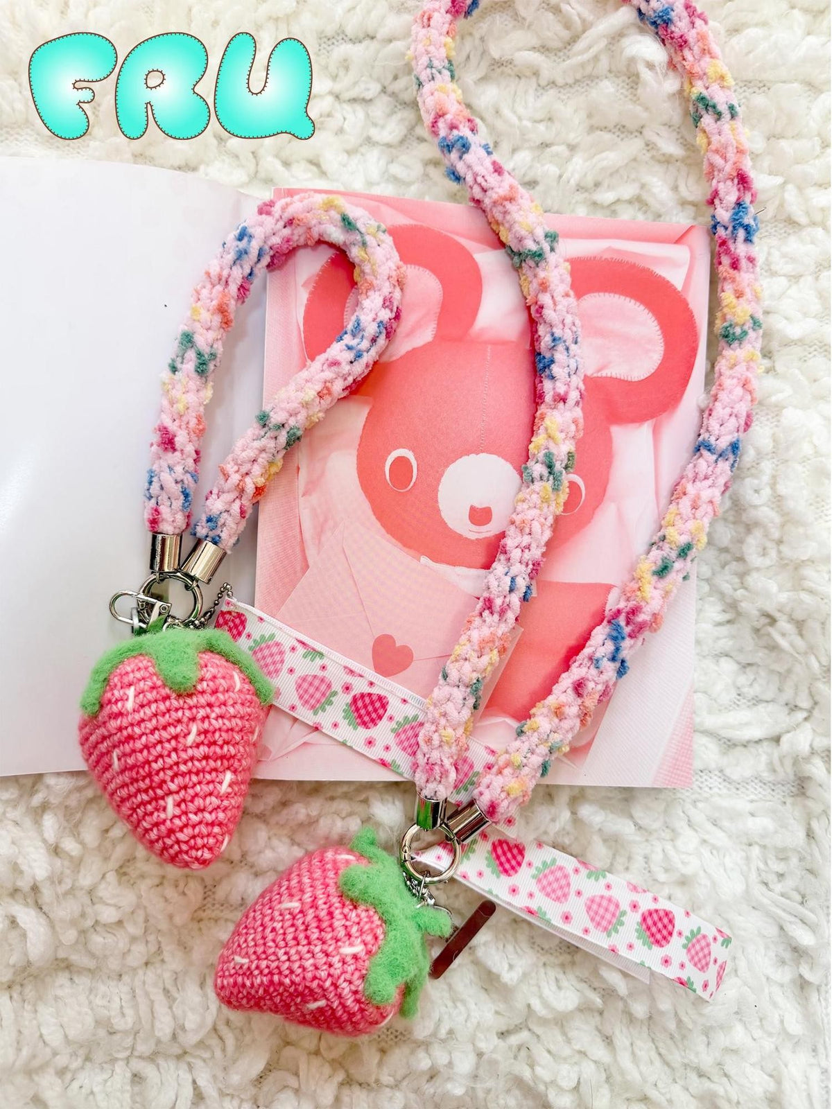Frufru Gulu Handmade Knitted Pink Strawberry Women&