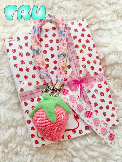 Frufru Gulu Handmade Knitted Pink Strawberry Women&