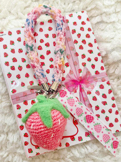 Frufru Gulu Handmade Knitted Pink Strawberry Women&