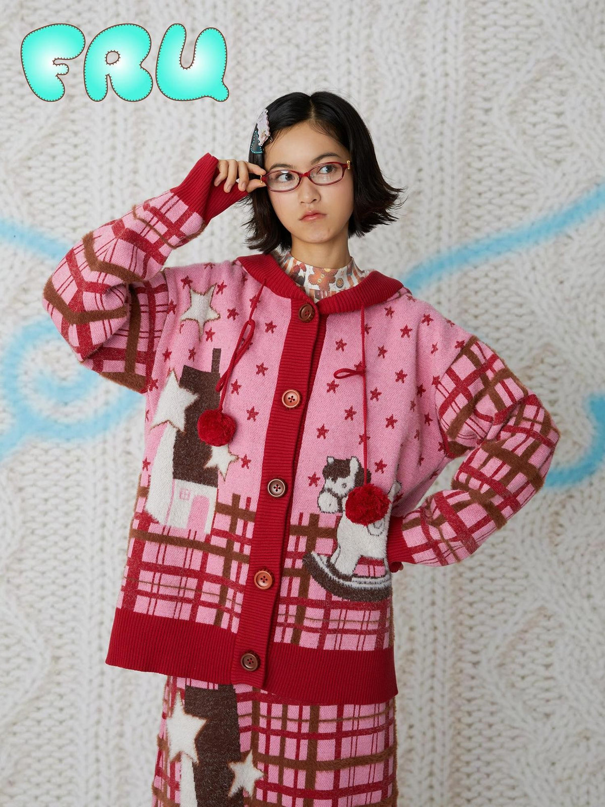 Frufru Gulu Hooded Jacquard Loose Fit Women&