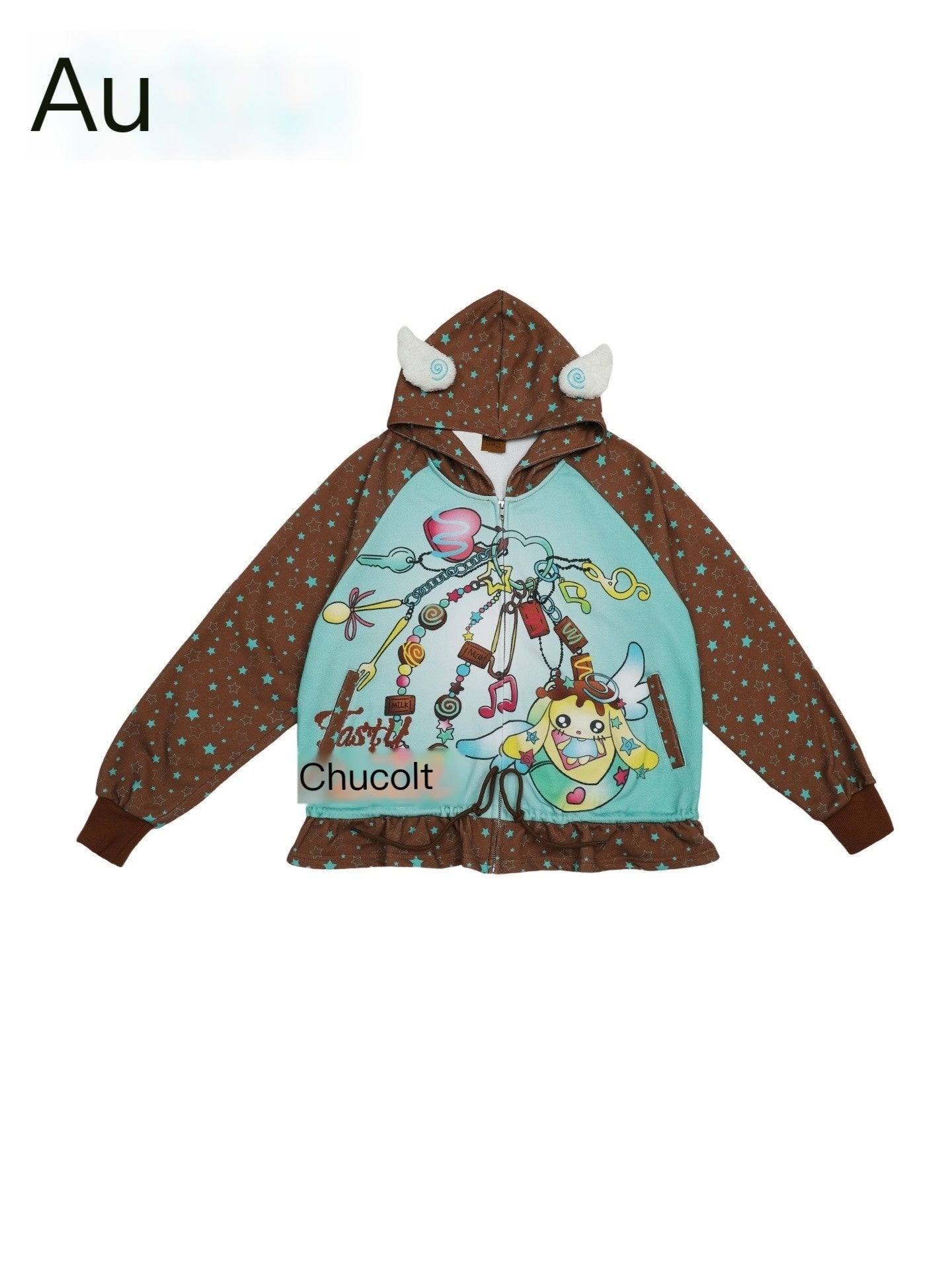 Frufru_Gulu_Mint_Chocolate_Cartoon_Print_Raglan_Women&