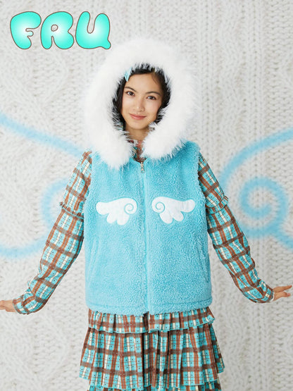 Frufru Gulu Oversized Reversible Panda Print Hooded Women&