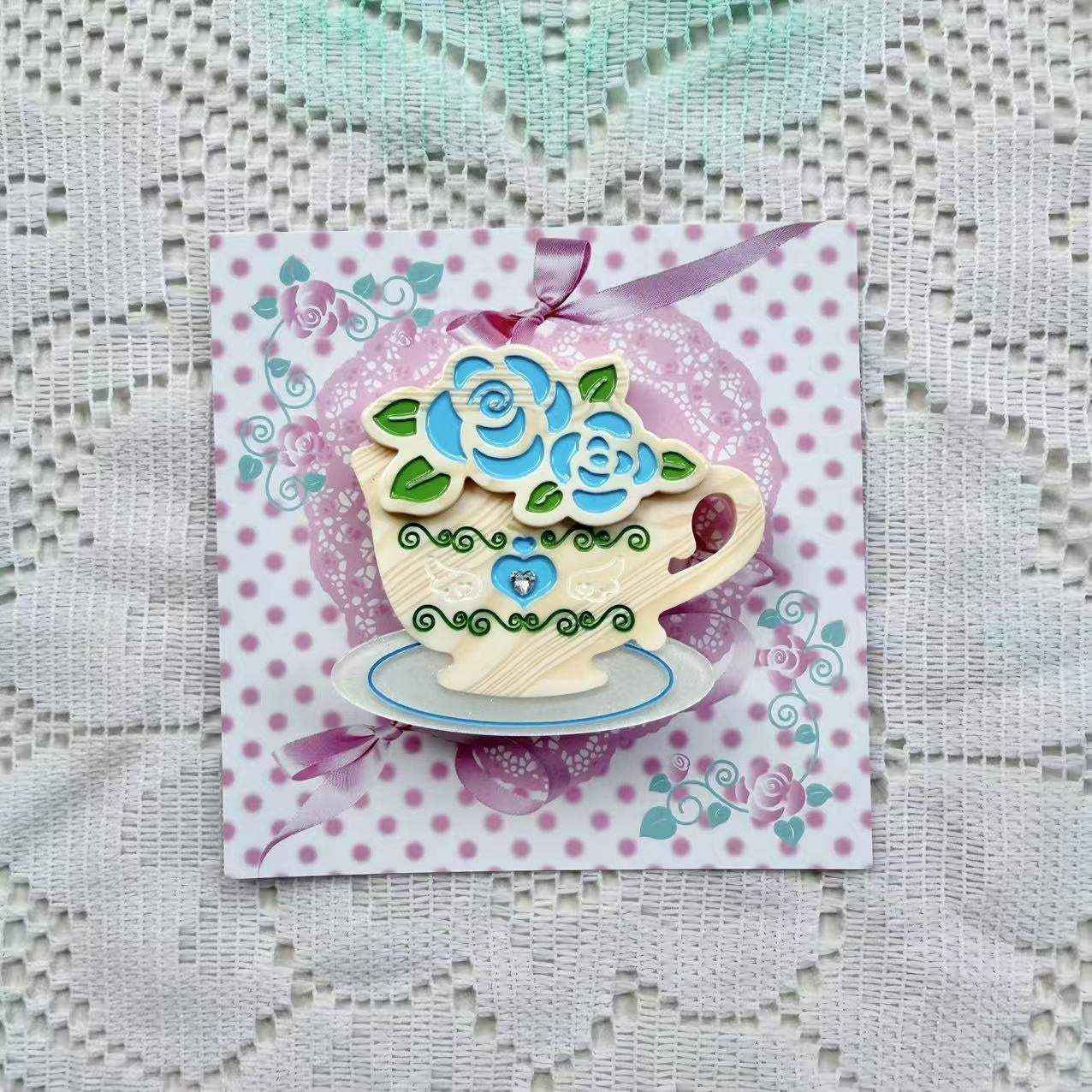 Frufru_Gulu_Pink_Yellow_Retro_Rose_Coffee_Cup_Floral_Print_Women&