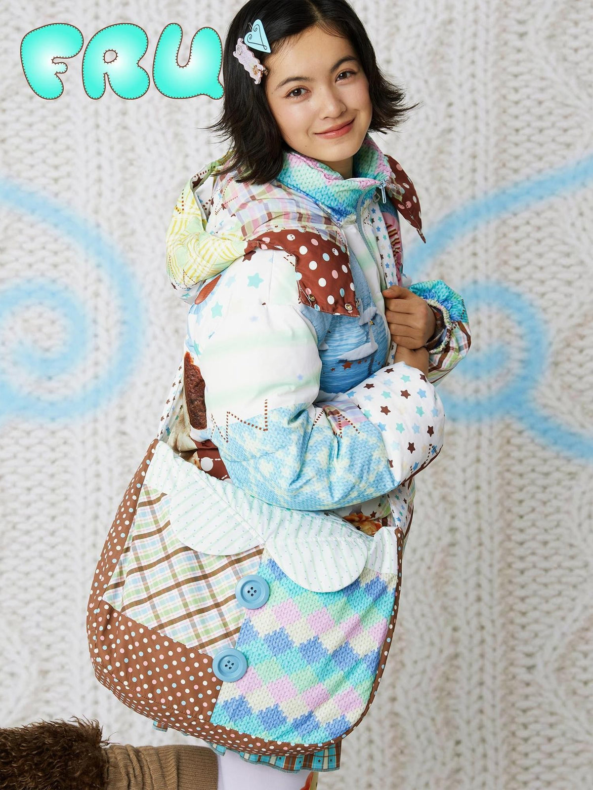 Frufru Gulu Polka Dot Two Tone Spacious Crossbody Women&