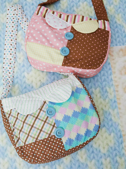 Frufru Gulu Polka Dot Two Tone Spacious Crossbody Women&