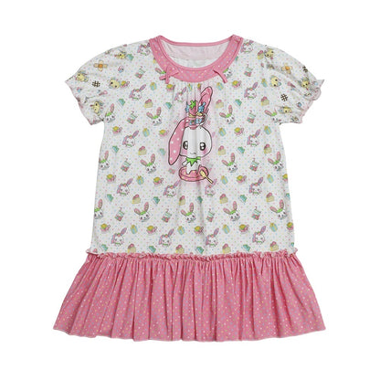 Frufru_Gulu_Rose_Cafe_Bear_Rabbit_Print_Faux_Two_Piece_Women&