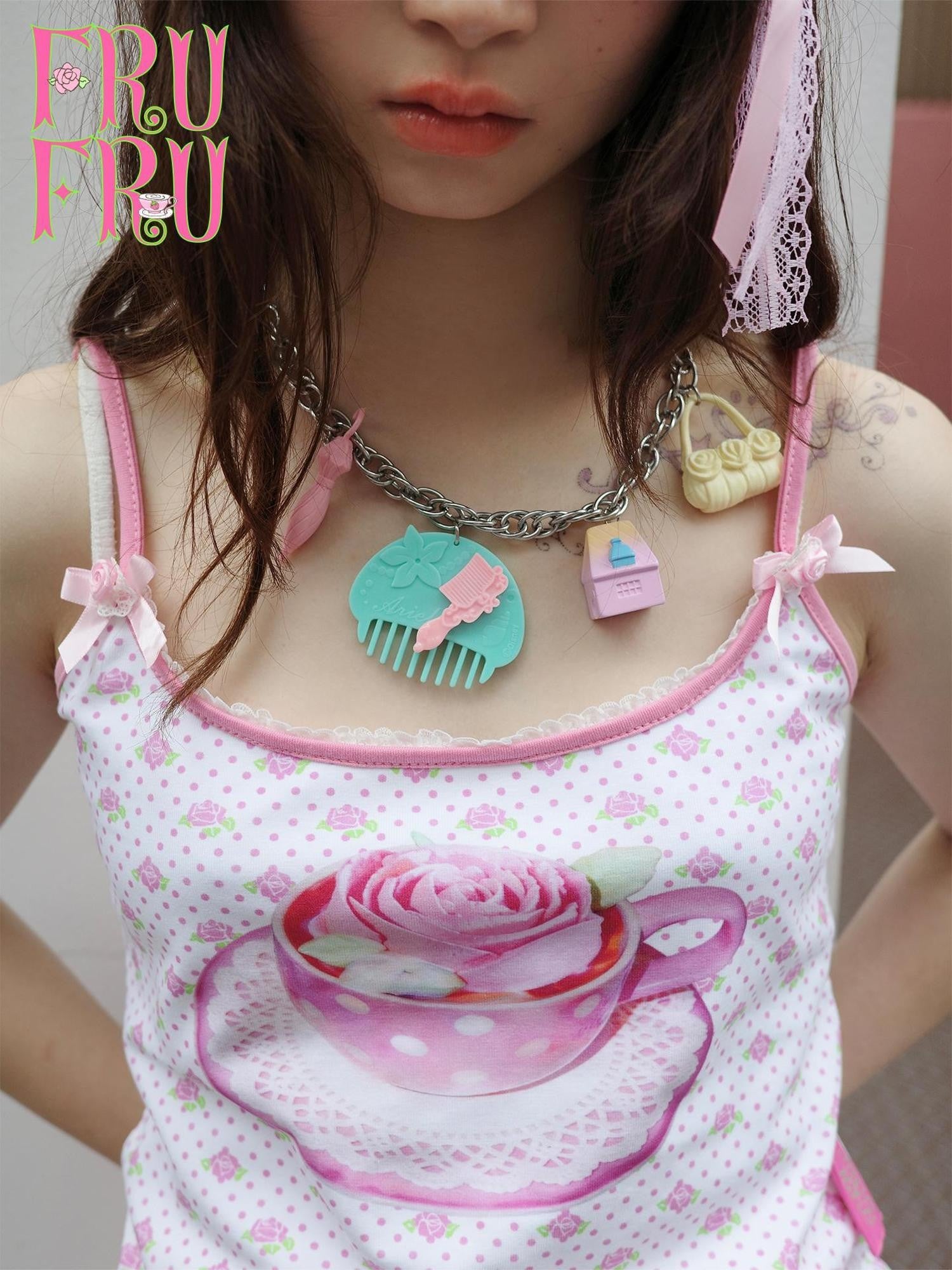 Frufru Gulu Rose Dollhouse Colorful Diy Comb Adjustable Y2k Women&