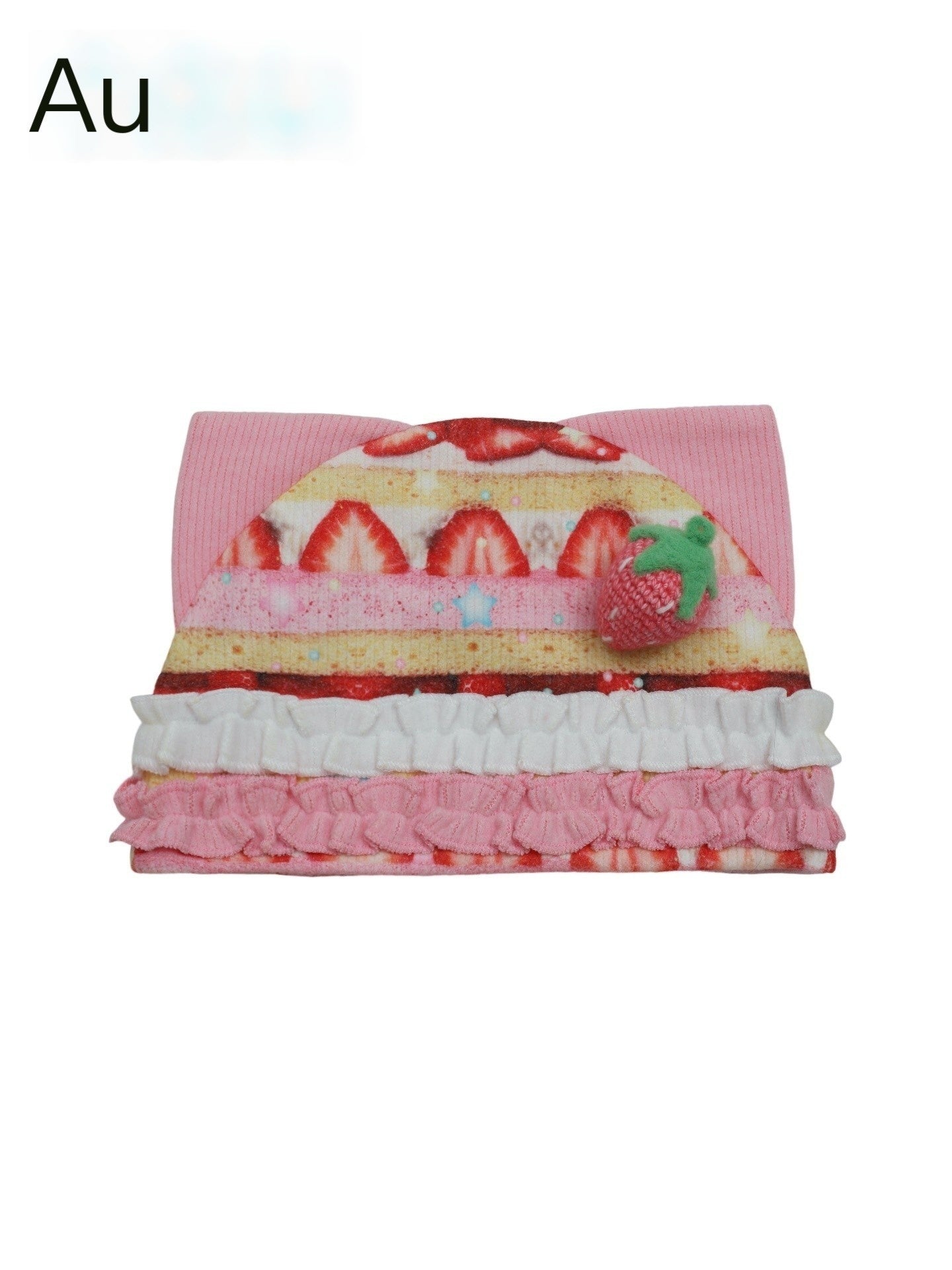 Frufru_Gulu_Strawberry_Cake_Print_Patchwork_Cat_Ear_Women&