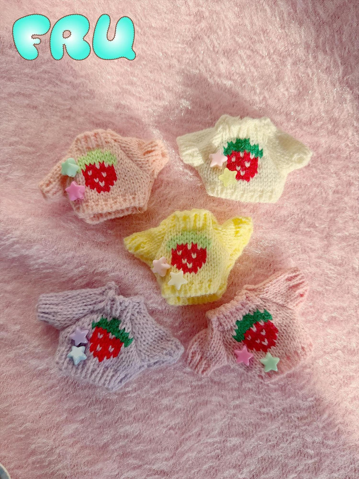 Frufru Gulu Strawberry Knitted Mini Sweater Women&