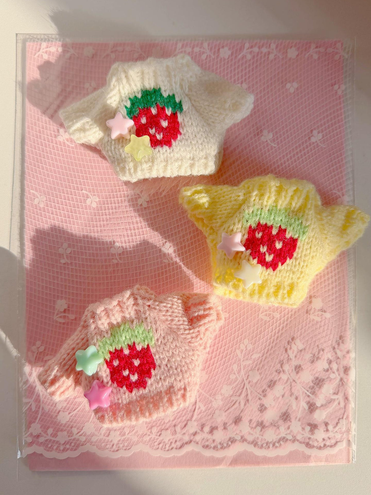 Frufru Gulu Strawberry Knitted Mini Sweater Women&