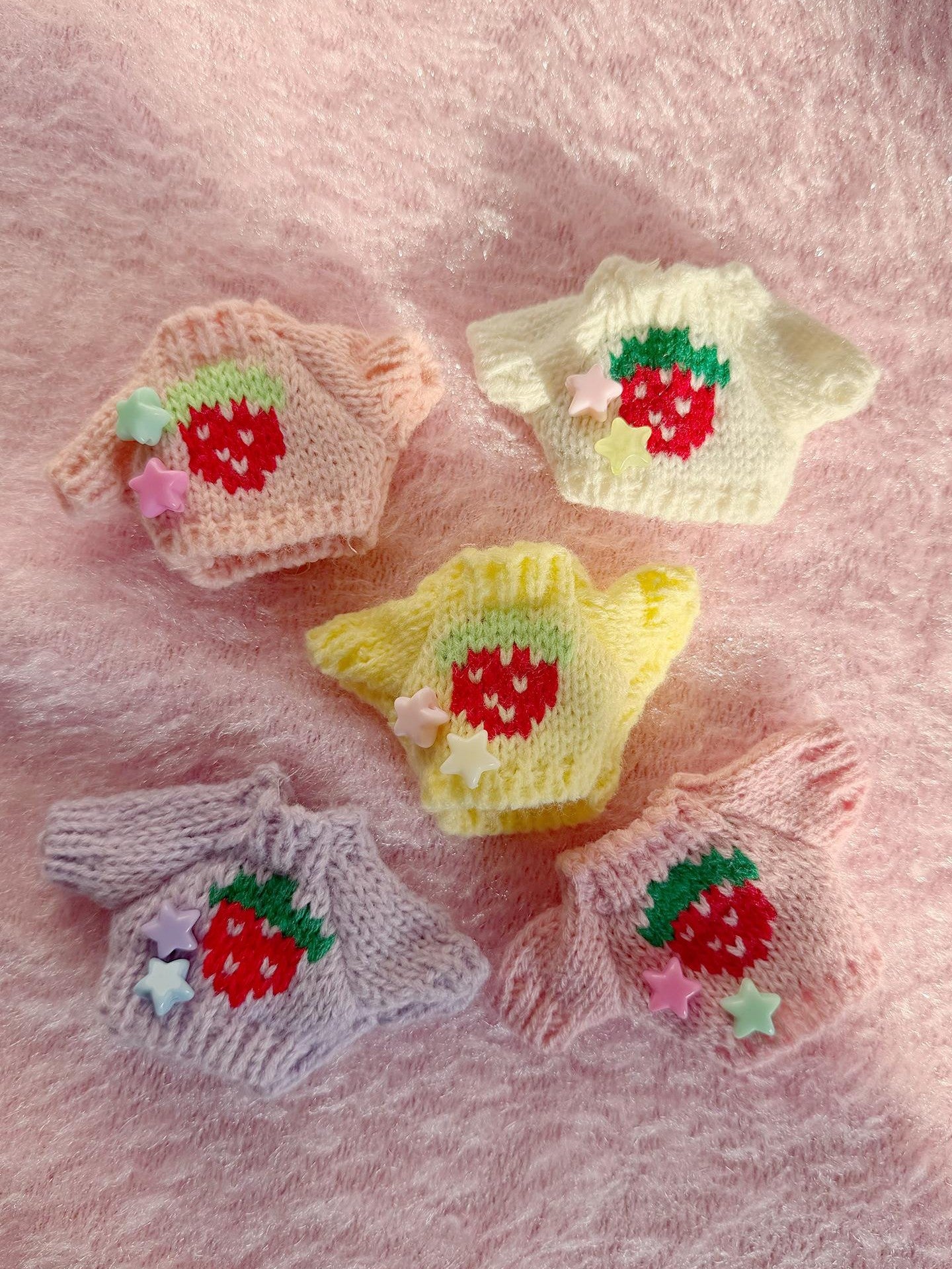 Frufru Gulu Strawberry Knitted Mini Sweater Women&
