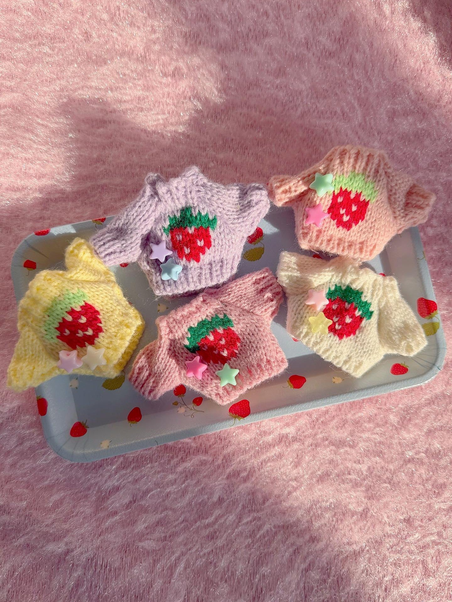 Frufru Gulu Strawberry Knitted Mini Sweater Women&