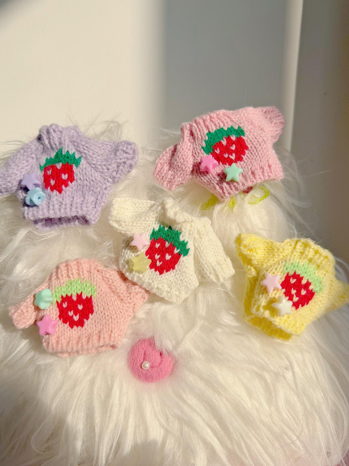 Frufru Gulu Strawberry Knitted Mini Sweater Women&