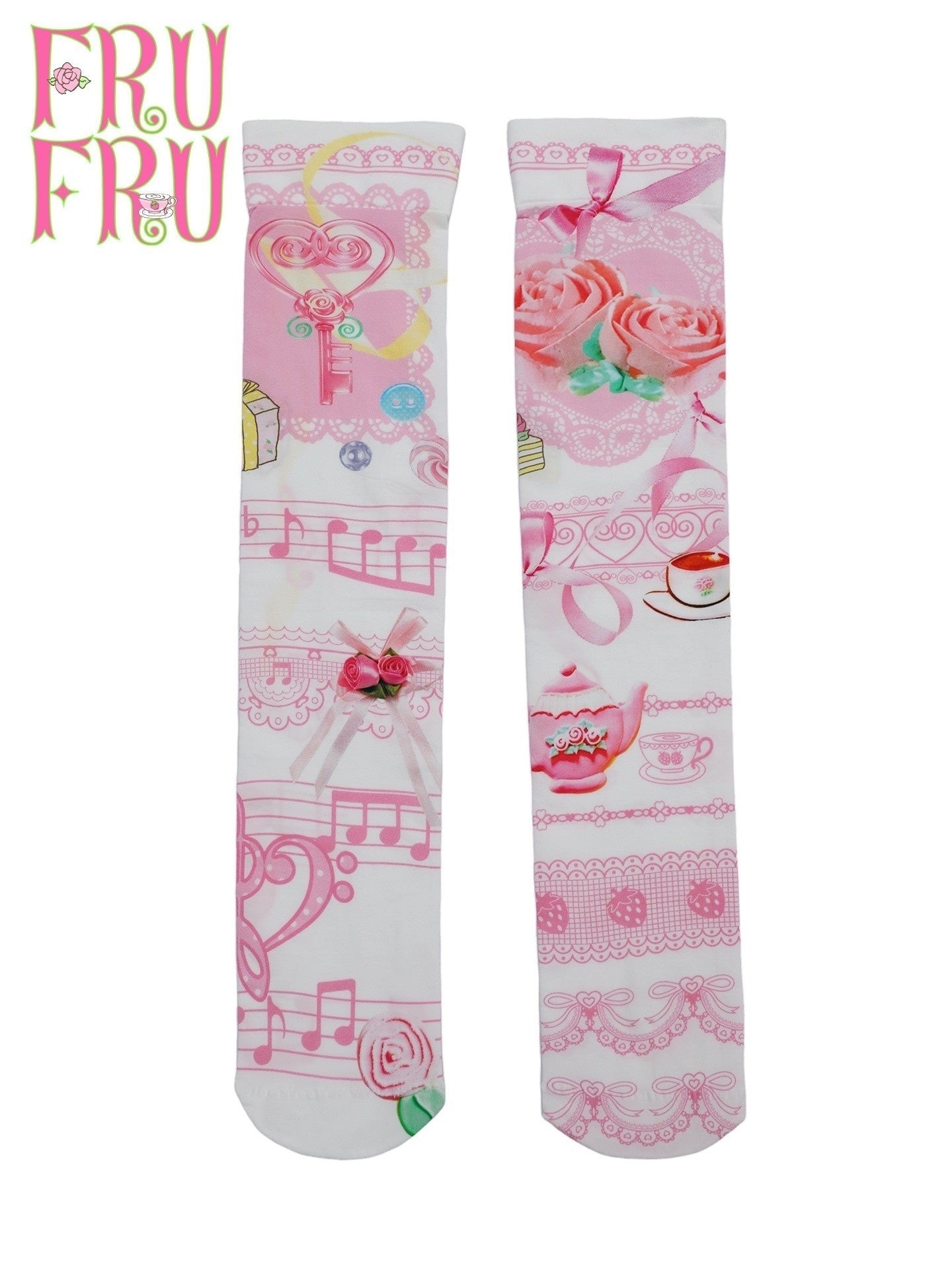 Frufru_Gulu_White_Original_Vintage_Rose_Print_Breathable_Mid_Calf_Women&