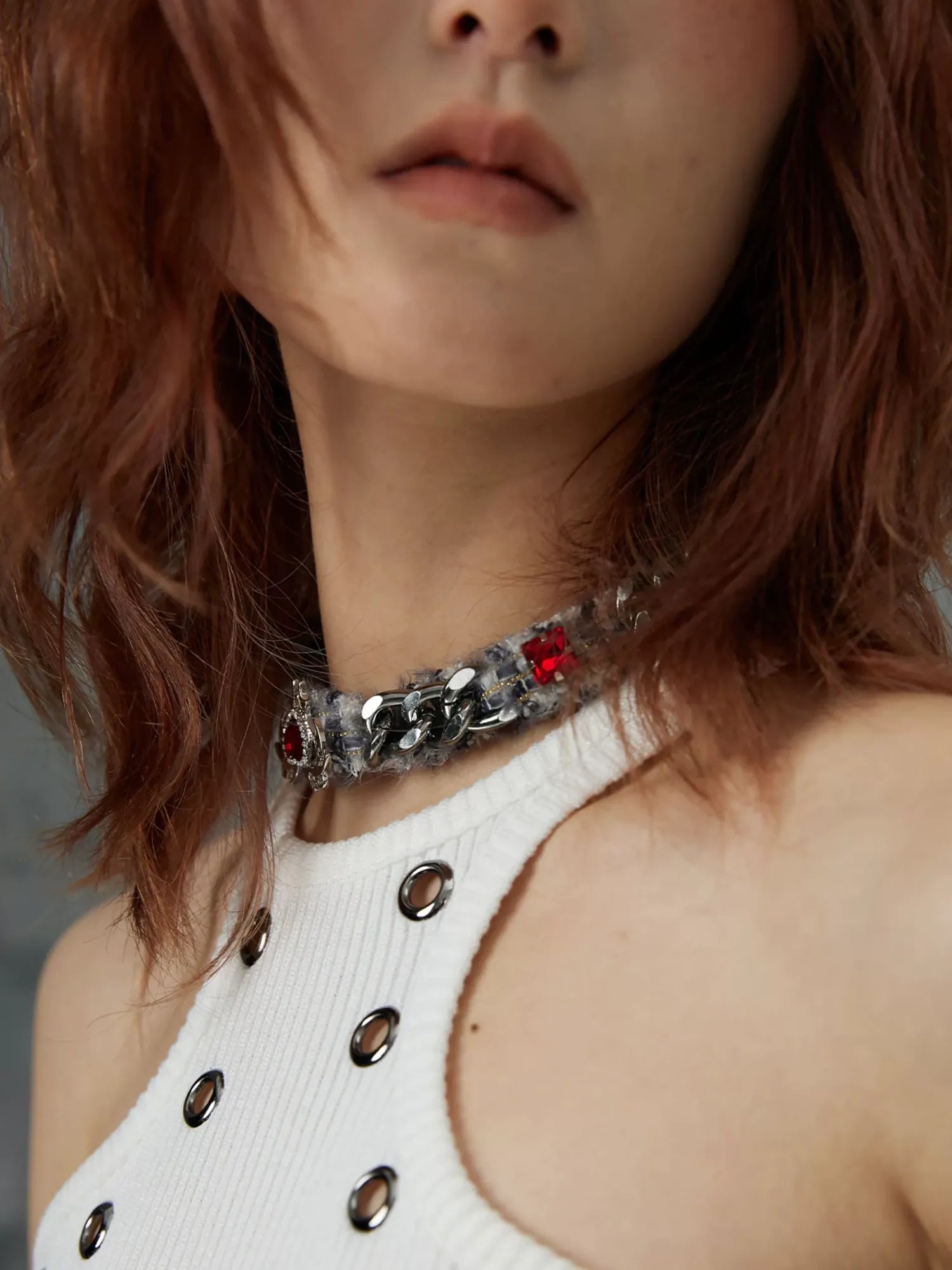 Frustration Garden Broken Punk Funeral Choker