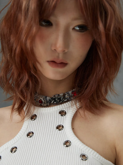 Frustration Garden Broken Punk Funeral Choker