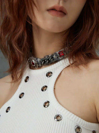 Frustration Garden Broken Punk Funeral Choker