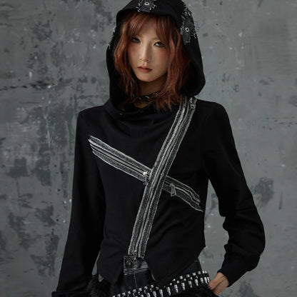 Frustration_Garden_Dark_Punk_Cross_Hooded_Knit_Top_MISSTT