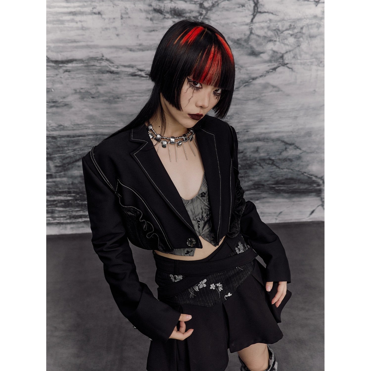 Frustration_Garden_Deconstructed_Punk_Corset_Blazer_V-neck_T-shirt_Long_Sleeve_MISSTT