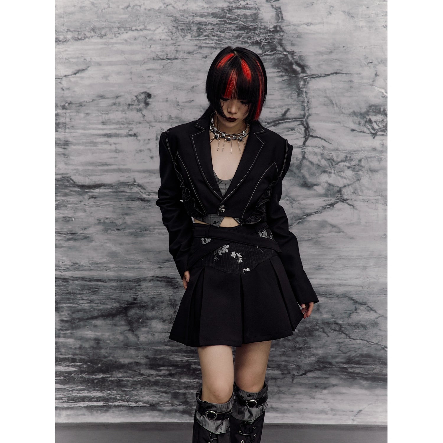 Frustration_Garden_Deconstructed_Punk_Corset_Blazer_V-neck_T-shirt_Long_Sleeve_MISSTT