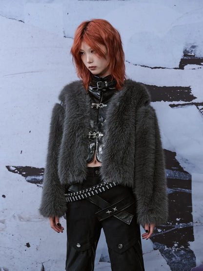 Frustration Garden Deconstructed Punk Fur Coat