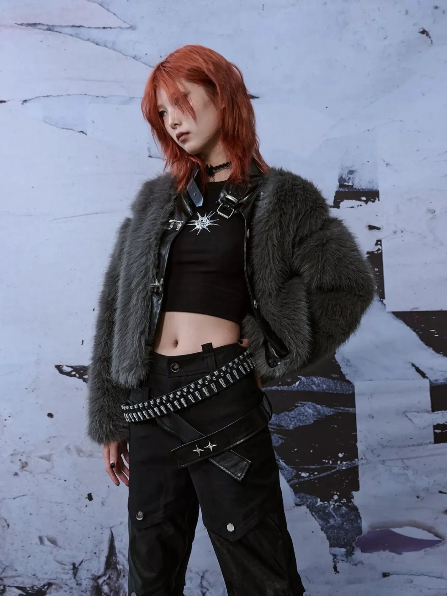 Frustration Garden Deconstructed Punk Fur Coat