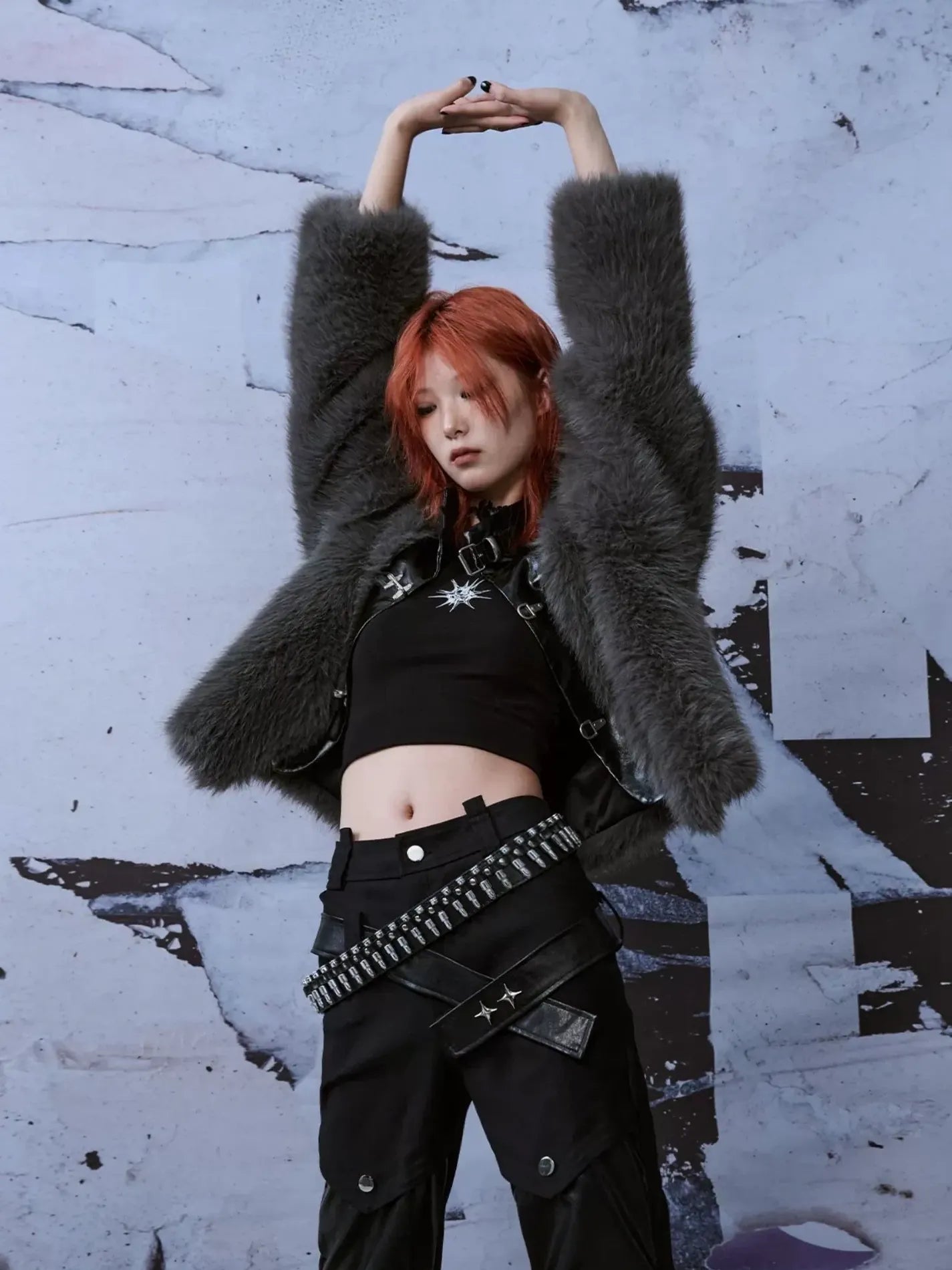 Frustration Garden Deconstructed Punk Fur Coat