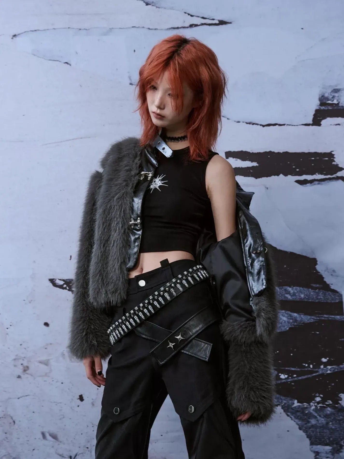 Frustration Garden Deconstructed Punk Fur Coat