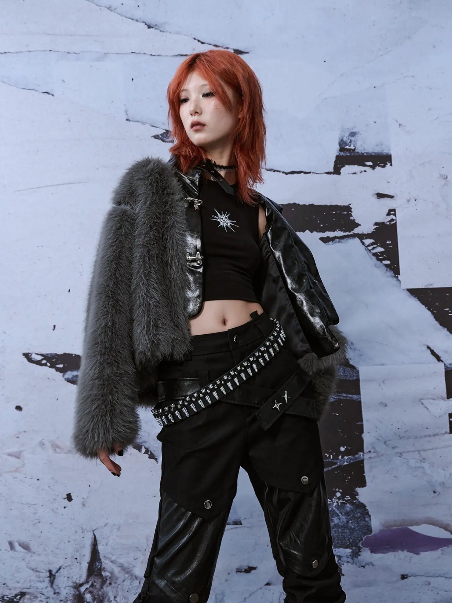 Frustration Garden Deconstructed Punk Fur Coat