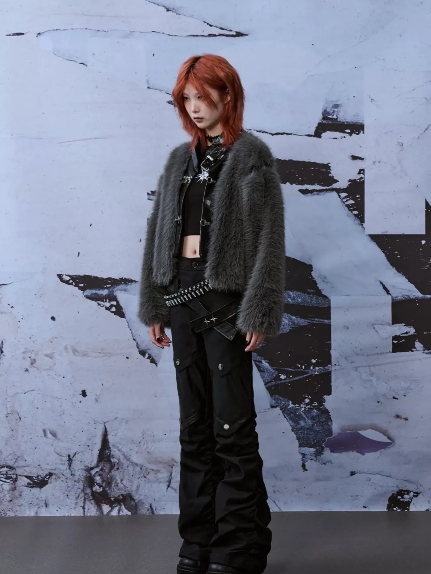 Frustration Garden Deconstructed Punk Fur Coat
