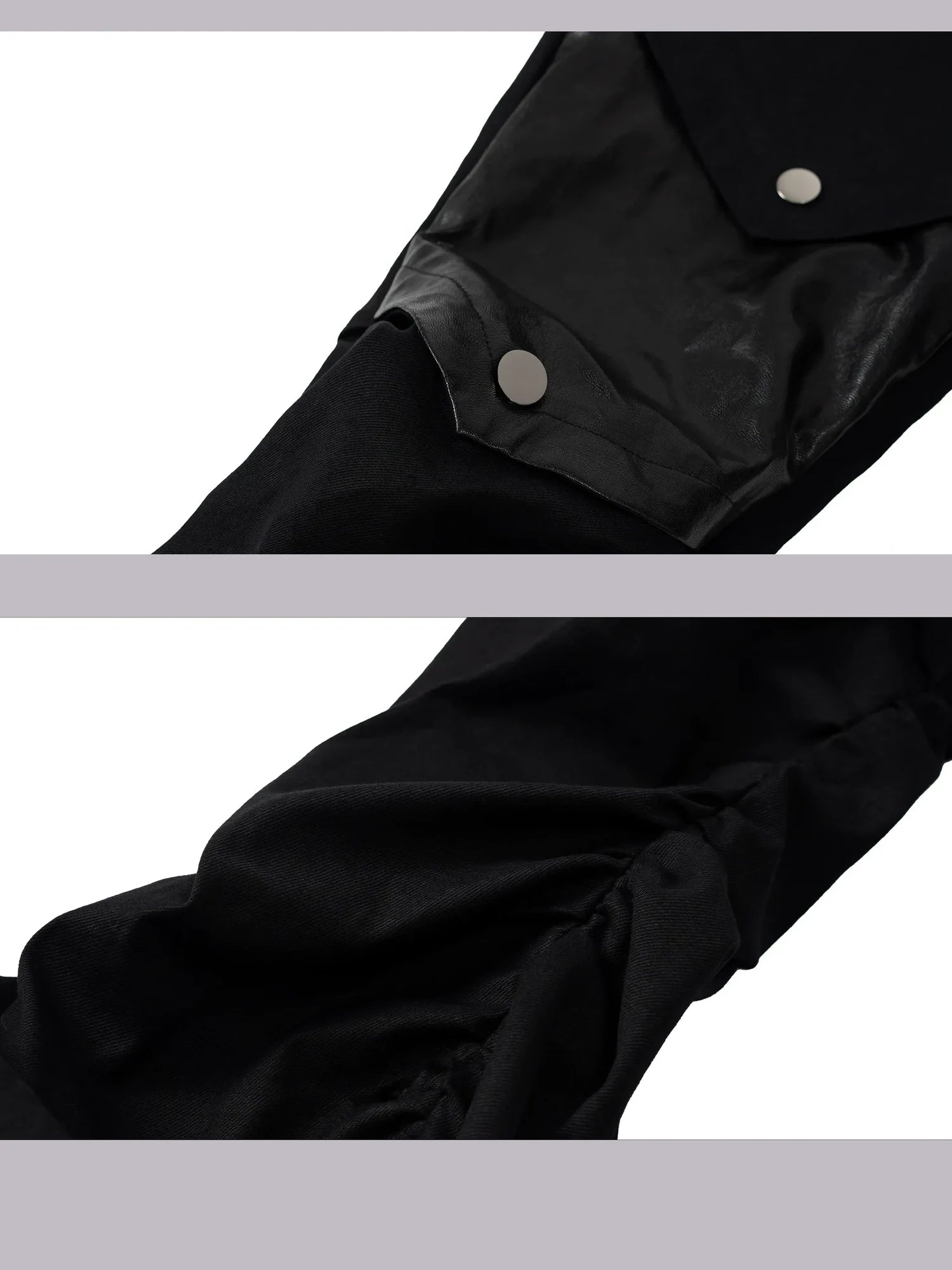 Deconstructed Punk Leather Patch Denim