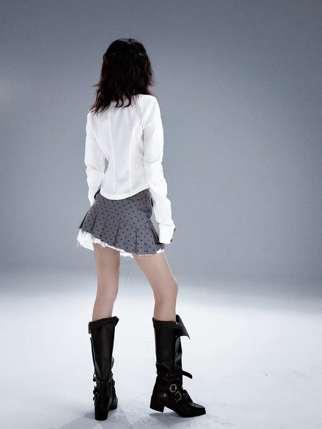 Frustration Garden Deconstructed Punk Pleated White Shirt