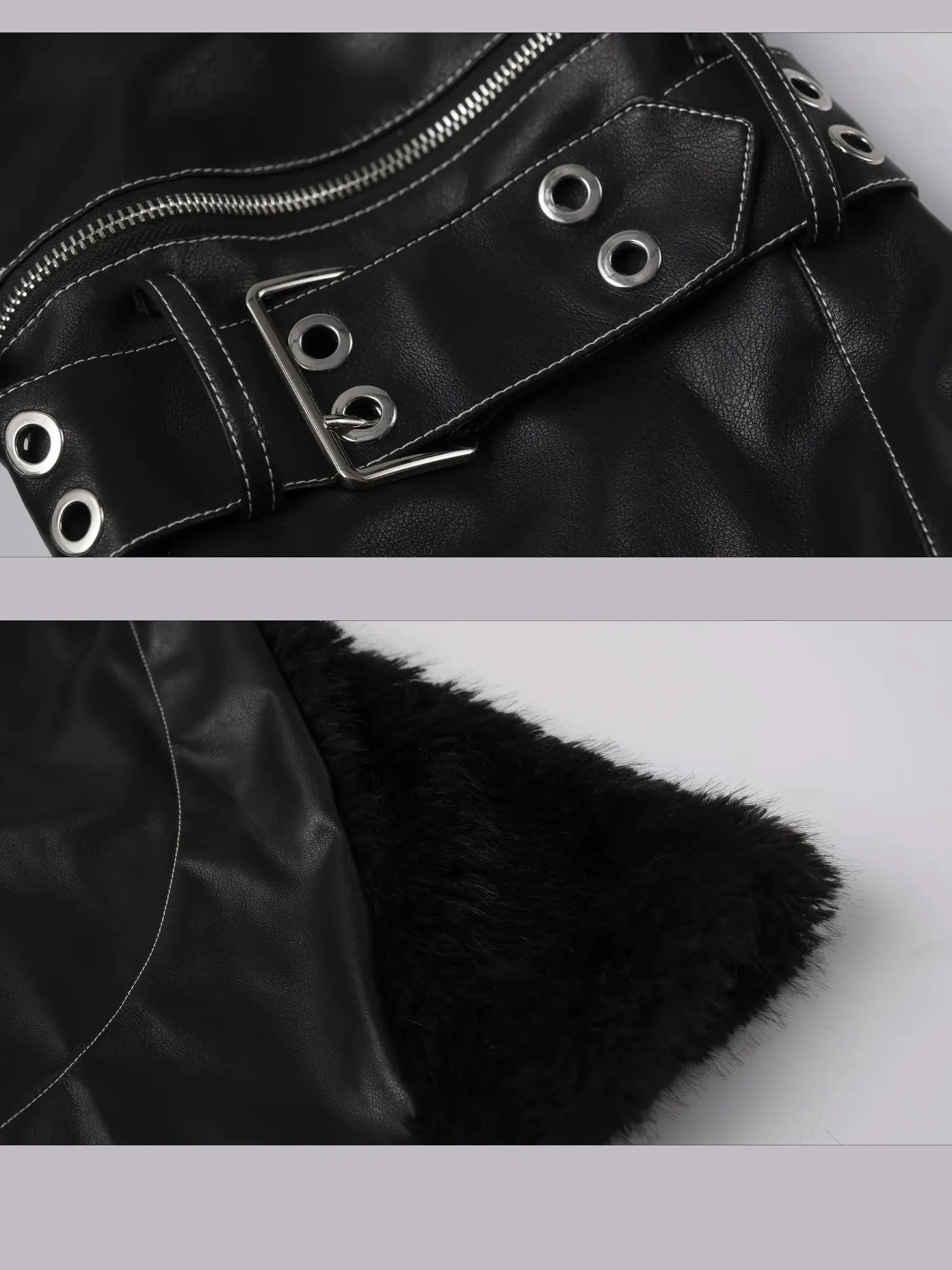 Frustration Garden Detachable Tri Section Punk Flared Leather Pants