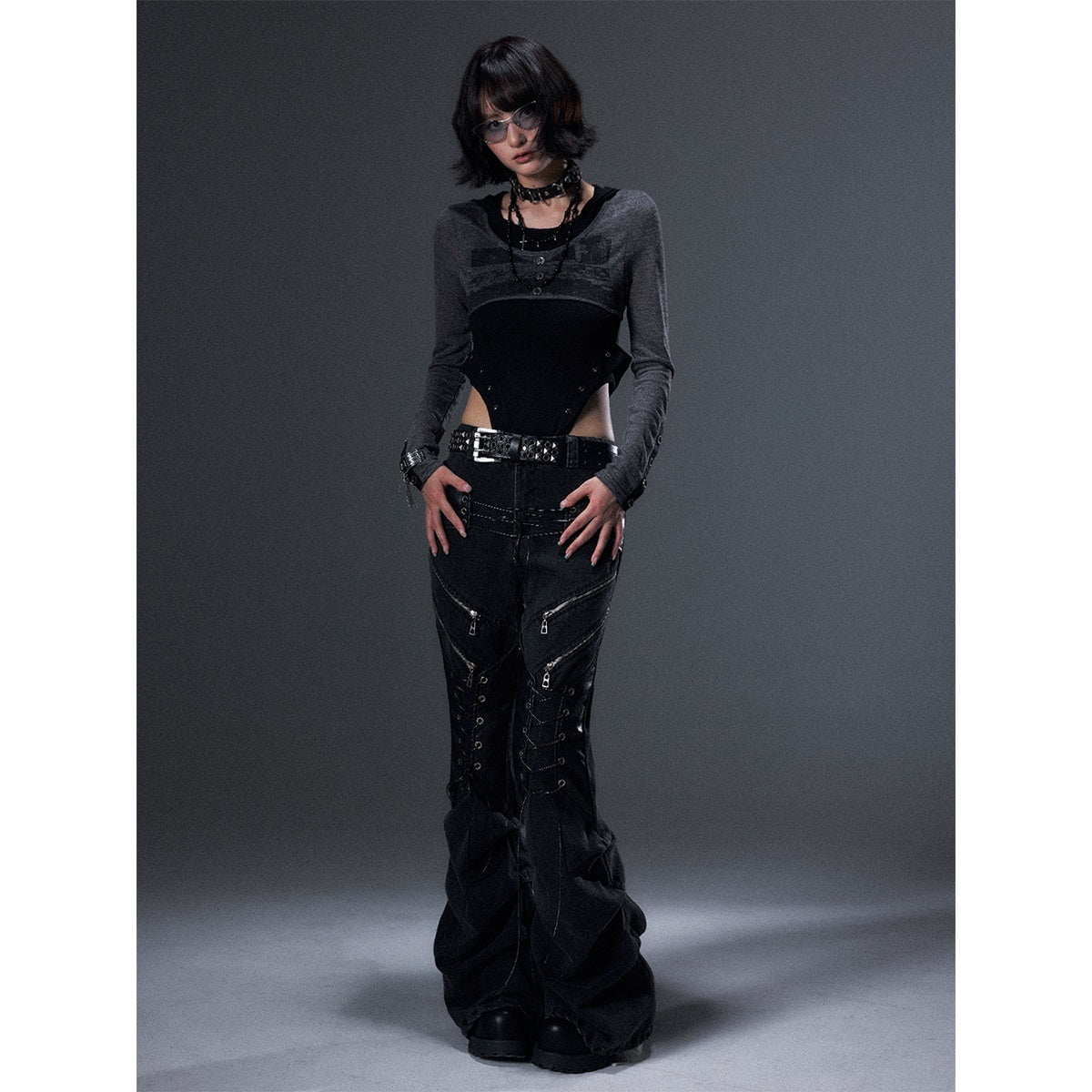 Frustration_Garden_Distressed_Pleated_Tie_Strap_Leather_Patch_Low_Rise_Women&