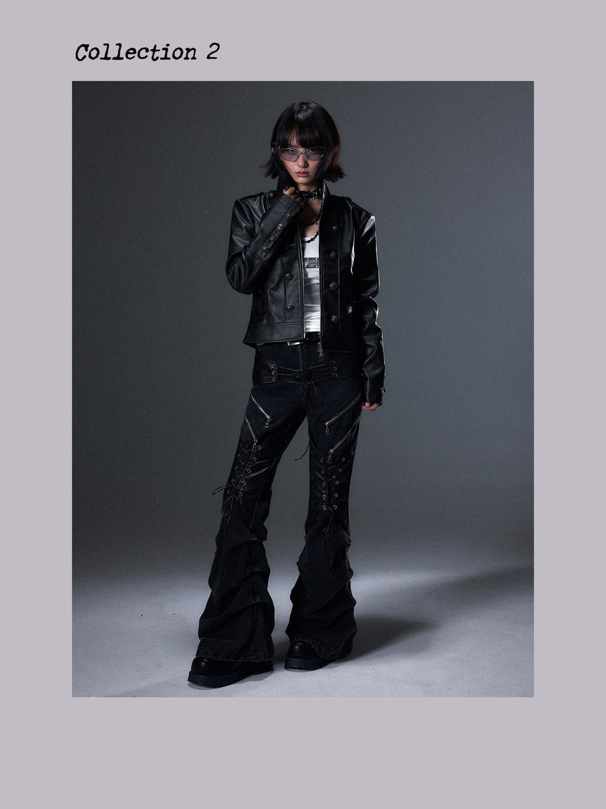 Frustration Garden Distressed Pleated Tie Strap Leather Patch Low Rise Women&
