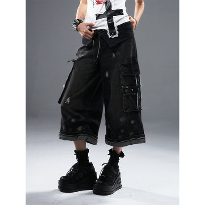 Frustration_Garden_Frayed_Cross_Patch_Ripped_Washed_Strappy_Wide_Leg_Women&